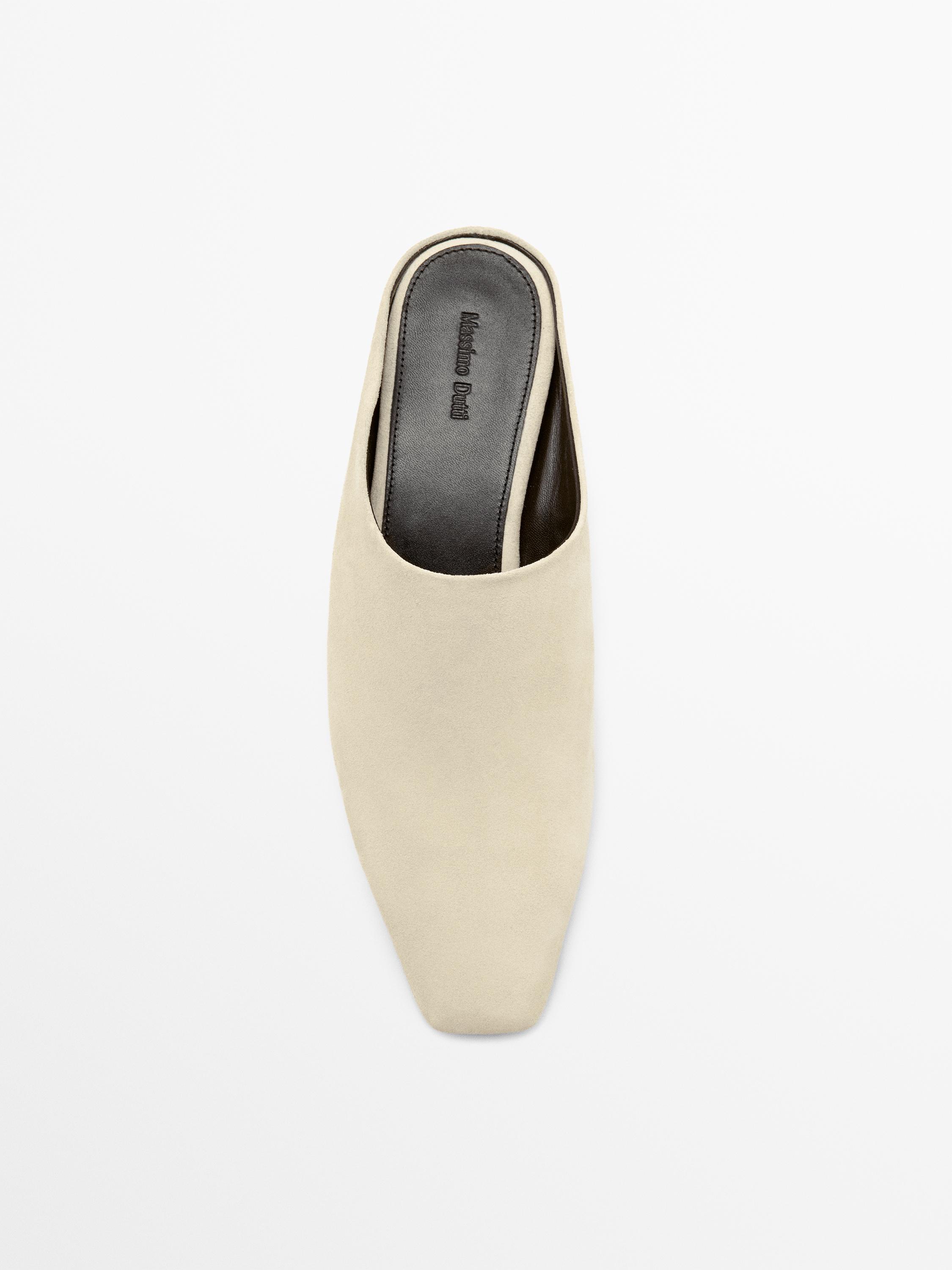 Mules à talon compens